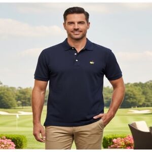 Augusta Masters National Polo Golf Shirt Golf Shop Black Mens Size L